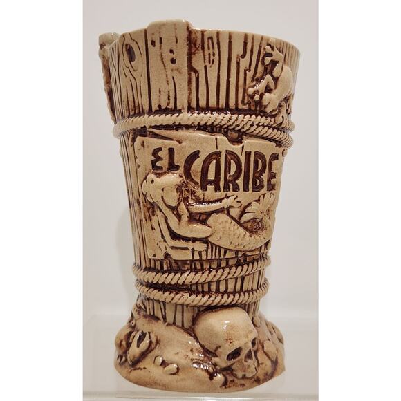 New Rare EL CARIBE Bar Pasadena Tiki Mug Mermaid Sea Crab Skull By TIKI FARM - Picture 7 of 16